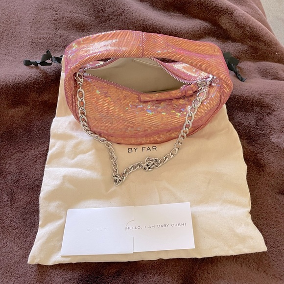 BY FAR Handbags - LAST CHANCE NWOT By Far Baby Cush Pink Hologram bag